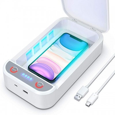 99.99% sterilization effect cell phone uv sanitizer smartphone sanitizer charger disinfection box and jewelry smart cosmetics