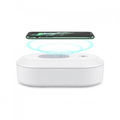 360-degree wireless charger with uv mobile phone sanitizer sterilizer box & portable uv-clean disinfection machine